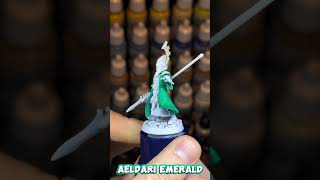 AELDARI EMERALD  CONTRAST CORNER 🖌️ paintingminiatures tutorial howto speedpaint aeldari [upl. by Liatnahs]