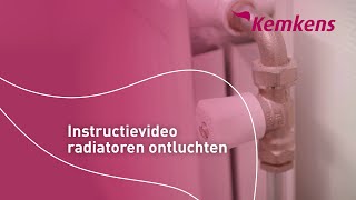 Instructievideo radiatoren ontluchten  Kemkens [upl. by Nannahs]