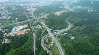 包头—茂名高速公路信宜木九山互通Baotou Maoming Expressway Xinyi Mujiu Mountain Interchange [upl. by Mesics990]