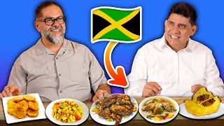 Mexican Dads Try Jamaican Food [upl. by Silvestro]