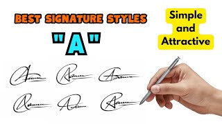 Signature Styles for Letter A  A Signature Style  Star Signature [upl. by Haet]