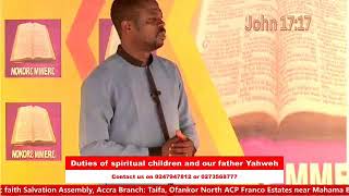 Duties of spiritual children and our father Yahweh [upl. by Yuh848]