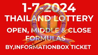 172024 Thailand Lottery open middle amp closed digit Formulas By InformationBoxTicket [upl. by Edee381]