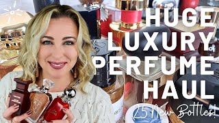 Huge 25 Bottle Luxury Perfume Haul  Tom Ford Armani Louboutin Dior amp More [upl. by Deys892]