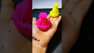 Handmade Woollen Miniature HatCap🧢 youtubeshortssupportcapideasdiybeginners [upl. by Ginsberg740]