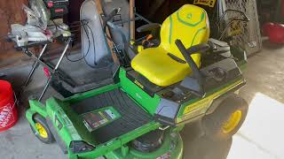 Finally mowing season is back John Deere Z320R Beginning of season start up [upl. by Raquel]