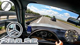 1988 Mercedes W126 260SE Top Speed German Autobahn POV [upl. by Andrien]