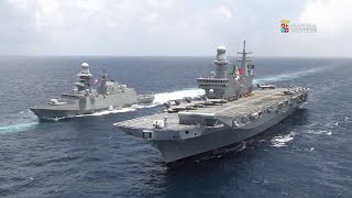 Gli highlights della prima campagna in Indopacifico del Carrier Strike Group italiano [upl. by Tillfourd]