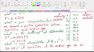 Correlation  Coefficient of Determination  Test of Hypothesis for r  pvalue  Linear Regression [upl. by Oicnerolf]