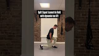 Split Squat Isometric Hold with dynamic heel lift [upl. by Lashonde]