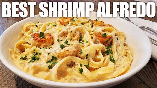 CREAMY Shrimp Pasta Alfredo with a twist Recipe Tasty and Ready in 30 Minutes [upl. by Anauj46]