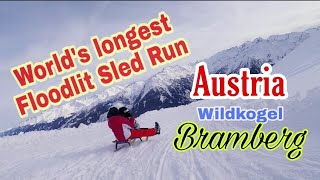 Longest Sled Run WilkogelArena Bramberg Salzburg Austria [upl. by Adnaluy]