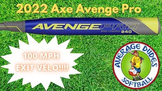 2022 Axe Avenge Pro Slowpitch Softball Bat Review  Average Dudes Softball [upl. by Stoller]