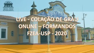 Colação de Grau  FZEAUSP  Formandos 2020  Engenharia de Alimentos [upl. by Erodroeht]