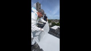 Large single ply roof waterproofed with Lava 20 shorts [upl. by Repsihw604]