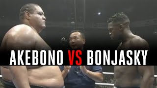 Kickboxing Legend battles 500Pound Sumo Wrestler Remy Bonjasky vs Akebono [upl. by Imtiaz]