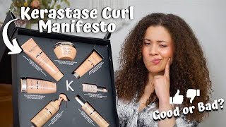 Kerastase Curl Manifesto FIRST IMPRESSIONS and REVIEW  Curly Hair Routine 2021  eboniivoryblog [upl. by Asta444]