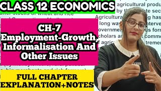 Employment class 12 indian economyEmployment growth informalisation and other issues class 12 [upl. by Alenoel]