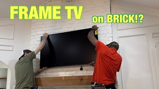 Samsung Frame TV Install on BRICK 2024 [upl. by Krute]