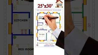 A Complete Floor Plan Design with Measurements home shorts building shortvideo [upl. by Airres]