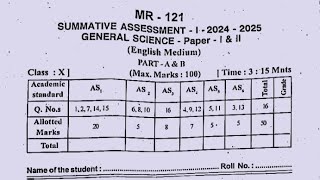 Ap 10th class Sa1 General Science question paper and answer 202410th class psampns Sa1 question paper [upl. by Aleihs302]