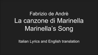 DE ANDRE  La canzone i Marinella  Marinellas song  Italian Lyrics English translation [upl. by Duleba]