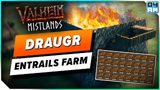 Valheim EASIEST Draugr Entrails Farm For Sausages  Get Unlimited Resources Fast Guide [upl. by Alek]