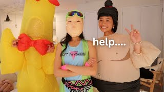 DRESSING UP FOR HALLOWEEN WITH MY SISTERS VLOG [upl. by Knepper22]