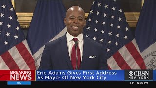 Eric Adams Delivers First Address As Mayor Of New York City [upl. by Wenda]