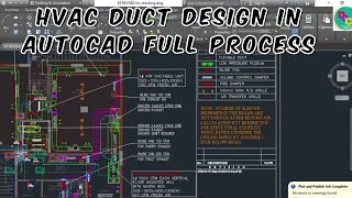 HVAC Duct Design in AutoCAD by Equal Friction Method  McQuay Duct Sizer AutoCAD Live Project हिंदी [upl. by Gemini]