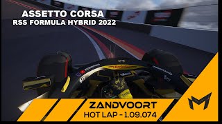 ZANDVOORT  NETHERLANDS Hotlap  Setup  109074  RSS Formula Hybrid 2022 v2 [upl. by Eeluj]