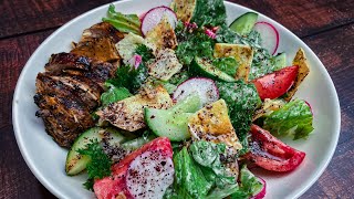 Fattoush Salad Dressing Recipe  Easy 2 Dressing Salad [upl. by Eerased]