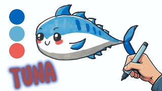 How to Draw a Tuna Fish [upl. by Lehcyar211]