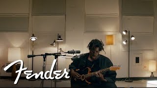 Moses Sumney Demos The American Acoustasonic Telecaster  Fender [upl. by Lirbij]