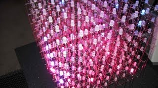 8x8x8 RGB LED Cube  The Build Part 3 Test Animations [upl. by Salangi]