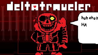 Underfell Sans Boss Fight GENOCIDE  Deltatraveler  DELTARUNEUNDERTALE FAN GAME [upl. by Ariahay]