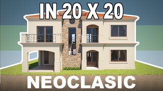 NEOCLASIC HOUSE IN 20 X 20  CASA NEOCLASICA EN 20 X 20 [upl. by Edualc614]