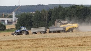 Weizenernte mit Claas Lexion 450 New Holland CX8070 [upl. by Zetrac]