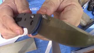 Benchmade Griptilian AXIS Lock Knife GrayBlue G10 345quot Satin 5511 [upl. by Verras185]