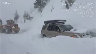 California Blizzard Sierra weather 6 pm update March 3 2024 [upl. by Ahsirek]