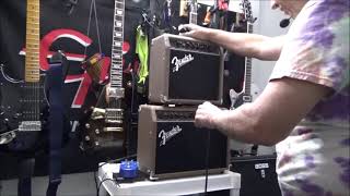 Fender Acoustasonic 15 Vs Fender Acoustasonic 40 [upl. by Aleihs103]