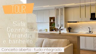 TOUR APARTAMENTO CONCEITO ABERTO COZINHA ESTILO PROVENÃ‡AL  KELLY SALAVIAW [upl. by Trebla]