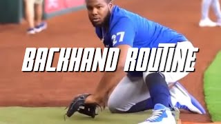 Backhand Drill and Routine Baseball Fielding Drills [upl. by Rengaw]