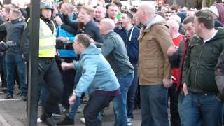 Sunderland fans leaving St James Park Newcastle 2014 [upl. by Dhaf]