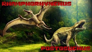 Jurassic World The Game  Rhamphorhynchus and Postosuchus Level 40 [upl. by Cliff69]