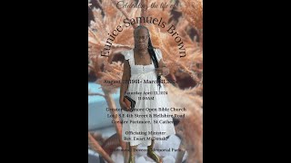 Celebrating the life of Eunice Samuels Brown [upl. by Bailar]