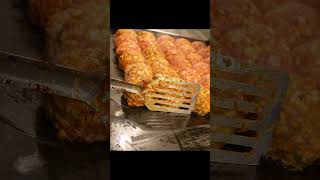 Korean style gigantic meatballs  Tteokgalbi  Korean street food streetfood foodie meat [upl. by Ainahpets]