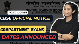 Compartment amp Improvement Exam Date Sheet Released 2024  CBSE Latest update [upl. by Ohcirej]