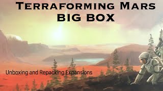 Terraforming Mars BIG BOX unboxing and packing with all the TM expansions [upl. by Meldoh131]