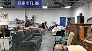 GOODWILL FURNITURE SOFAS CHAIRS TABLES HOME DECOR  SHOP WITH ME SHOPPING STORE WALK THROUGH 4K [upl. by Sirovat]